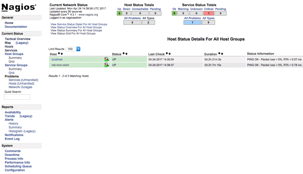 Nagios Screenshot 1